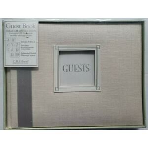 C.R. Gibson Customizable Guest Book, White Sands (WG2-9063) Vintage F12